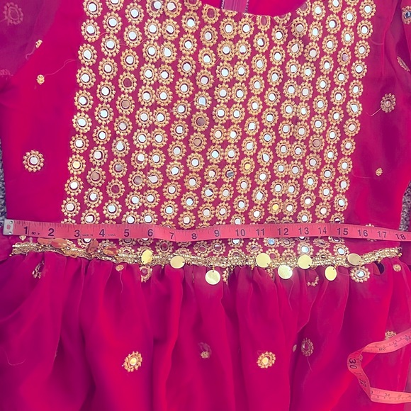 🌺Beautiful dress with scarf and pants in pink color, brand new, - Picture 5 of 8